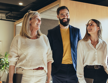 Cheerful team in the office