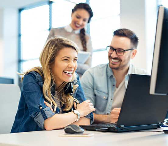 Young team working in the office