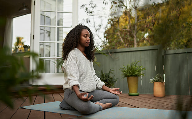 Young woman meditating