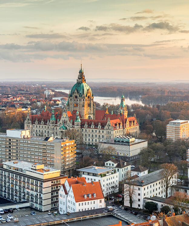 View of the City Hall of Hannover