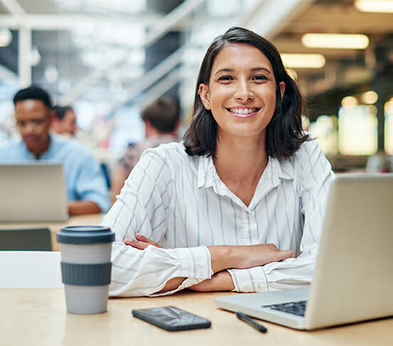 Young woman in office