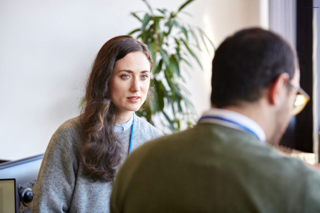 Female business co-worker's portrait
